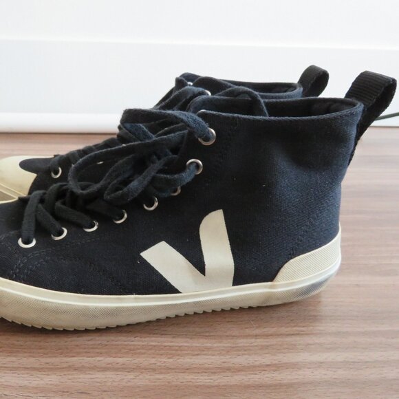 VEJA Nova HT Canvas Nautico Pierre High Top Sneakers Shoes - Men's Size US 9 - Picture 5 of 15